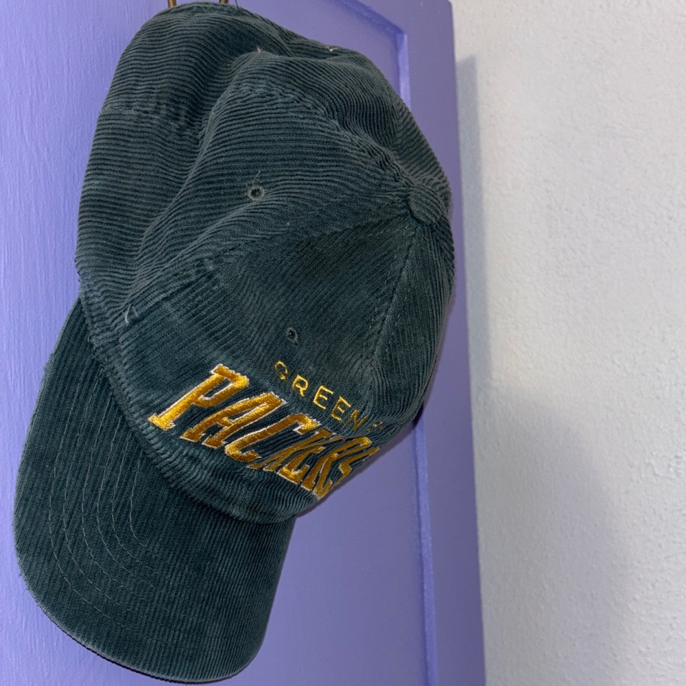 Green Bay Packers Corduroy Cap vintage football Hat yellow embroidery baseball - Picture 5 of 5